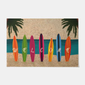 Surfbretter vor der Tür Matte, Surfliebhaber Fußmatte (Vorderseite)