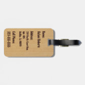 Surfbretter zeichnen Monogramm Hawaiian Surfboards Gepäckanhänger (Rückseite horizontal)