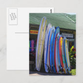 Surfbretter zu vermieten in Hanalei, Kauai Postkarte (Vorne/Hinten)