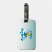 Surfchick #3 gepäckanhänger (Rückseite vertikal)