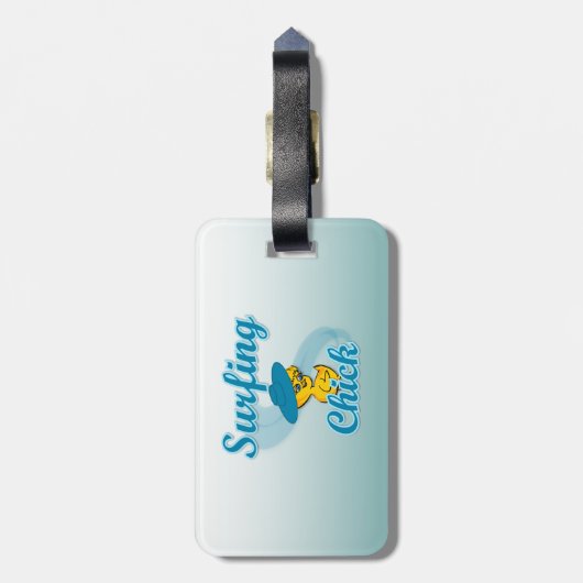 Surfchick #3 gepäckanhänger (Rückseite vertikal)