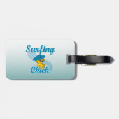 Surfchick #3 gepäckanhänger (Rückseite horizontal)