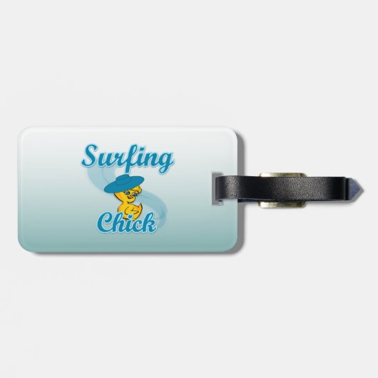 Surfchick #3 gepäckanhänger (Rückseite horizontal)