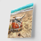 Surfduden, Quadratische Wanduhr (Winkel)