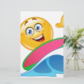 Surfemoji Briefpapier (Stehend Vorderseite)