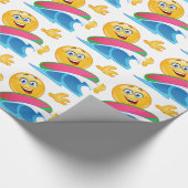 Surfemoji Geschenkpapier (Ecke)