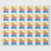 Surfemoji Geschenkpapier (Flach)