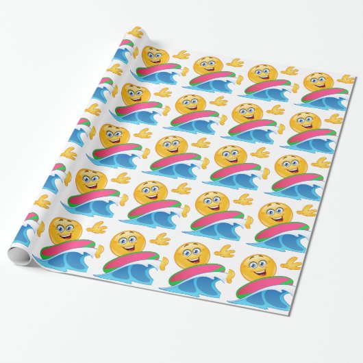 Surfemoji Geschenkpapier (Ungerollt)