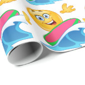 Surfemoji Geschenkpapier (Rolleneckpunkt)