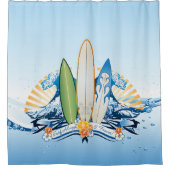 Surfen 2 Duschvorhang (Vorderseite)