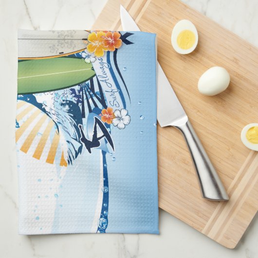 Surfen 2 Küchentücher (Viertel Falte)