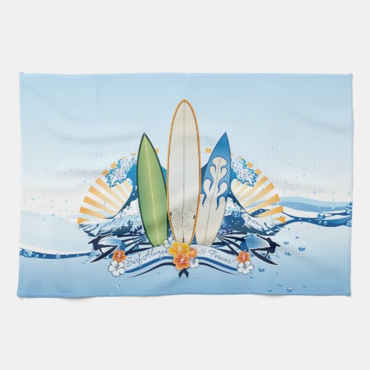Surfen 2 Küchentücher (Horizontal)