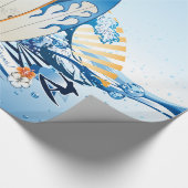 Surfen 2 Wrapping Paper Geschenkpapier (Ecke)