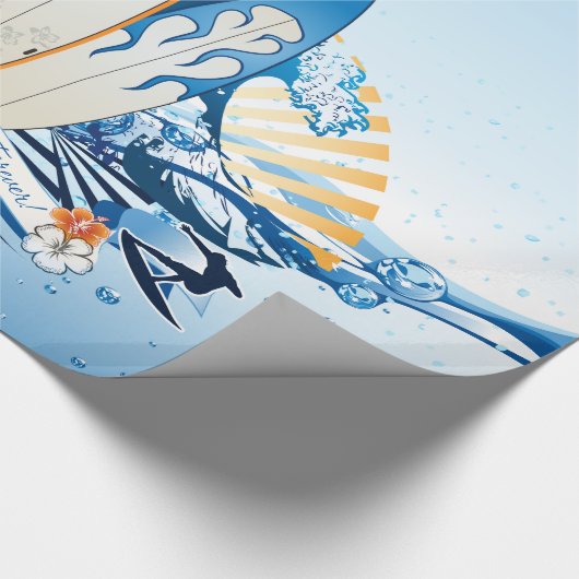 Surfen 2 Wrapping Paper Geschenkpapier (Ecke)