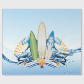 Surfen 2 Wrapping Paper Geschenkpapier (Flach)