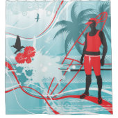 Surfen 4 duschvorhang (Vorderseite)