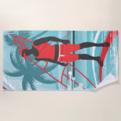Surfen 4 Strandtuch (Vorderseite)