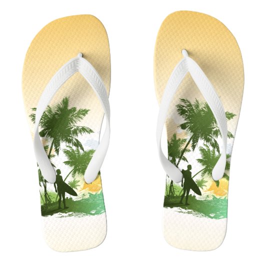 Surfen 6 Flip Flops Badesandalen (Fußbett)