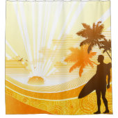 Surfen 7 duschvorhang (Vorderseite)