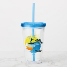 Surfen Akrylic Tumbler Acryltrinkbecher