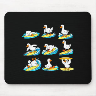 Surfen alberner Gans-Surfer Strand Hawaii-Welle Mousepad