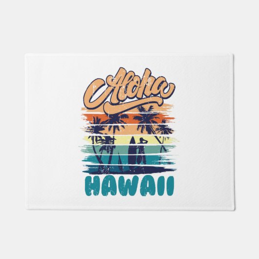 Surfen - Aloha Hawaii Fußmatte (Vorderseite)