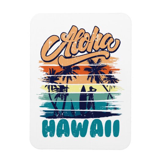 Surfen - Aloha Hawaii Magnet (Vertikal)