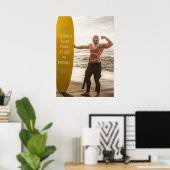 Surfen | alter positiver Mann | MOTIVIEREND Poster (Heimbüro)