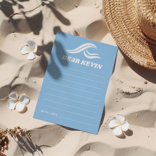 Surfen am Geburtstag , die große Einmalkapselkarte Dankeskarte