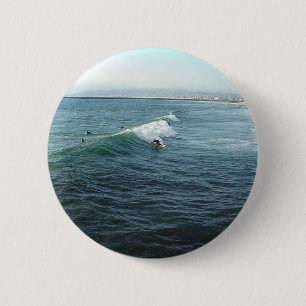 Surfen am Ozean-Strand Button