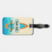 Surfen am Strand Gepäckanhänger (Rückseite horizontal)