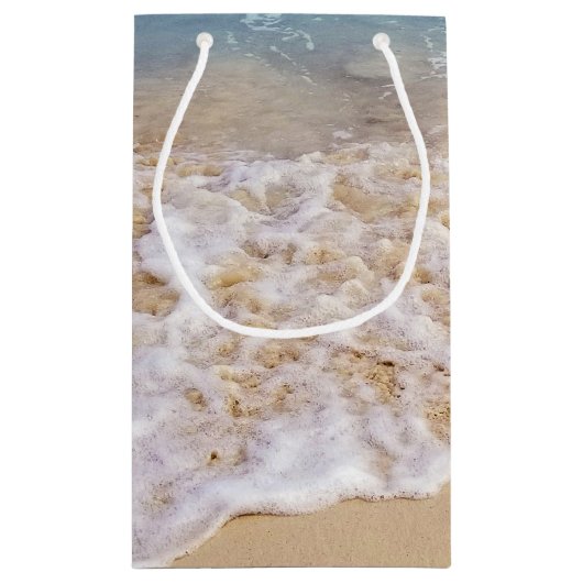 Surfen am Strand Kleine Geschenktüte (Rückseite)