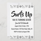 Surfen am Surfstrand Geburtstagsfeier Einladung (Vorderseite)
