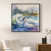 Surfen an der Nordküste Oahu Hawaii Art Print Poster