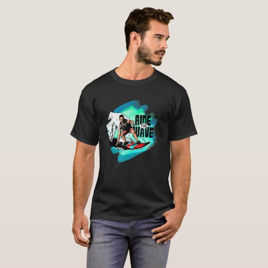 Surfen an der Wave T-Shirt (Vorne ganz)