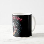 Surfen Astronaut Space Rider Surfer Kaffeetasse (VorderseiteRechts)
