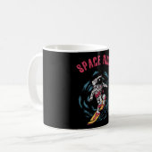 Surfen Astronaut Space Rider Surfer Kaffeetasse (Vorderseite Links)