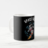 Surfen Astronaut Space Rider Surfer Kaffeetasse (Vorderseite Links)