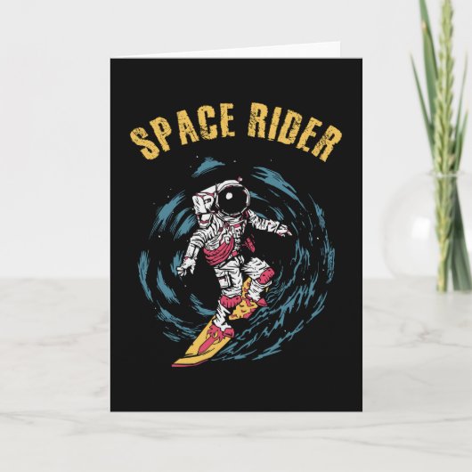 Surfen Astronaut Space Rider Surfer Karte (Vorderseite)