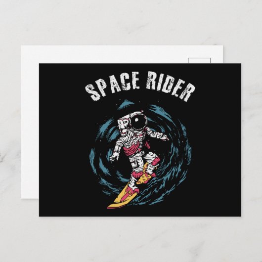 Surfen Astronaut Space Rider Surfer Postkarte (Vorne/Hinten)