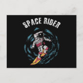 Surfen Astronaut Space Rider Surfer Postkarte (Vorderseite)