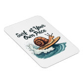 Surfen auf dem eigenen Pace Funny Surfsnail Magnet (Rechte Seite)