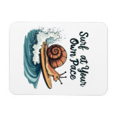 Surfen auf dem eigenen Pace Funny Surfsnail Magnet (Horizontal)