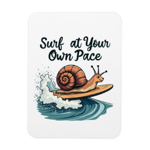 Surfen auf dem eigenen Pace Funny Surfsnail Magnet