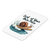 Surfen auf dem eigenen Pace Funny Surfsnail Magnet (Linke Seite)