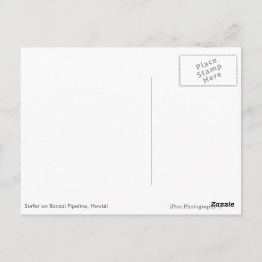 Surfen auf einer großen Welle Postkarte (Rückseite)