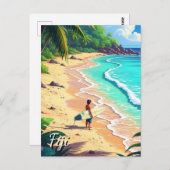 Surfen auf Fidschi Postkarte (Vorne/Hinten)