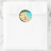 Surfen auf Fidschi Runder Aufkleber (Tasche)