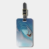 Surfen auf Mentawai Inseln mit großer blauer Welle Gepäckanhänger (Vorderseite vertikal)