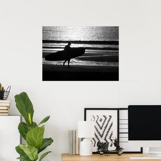 Surfen auf Sand Poster (Heimbüro)